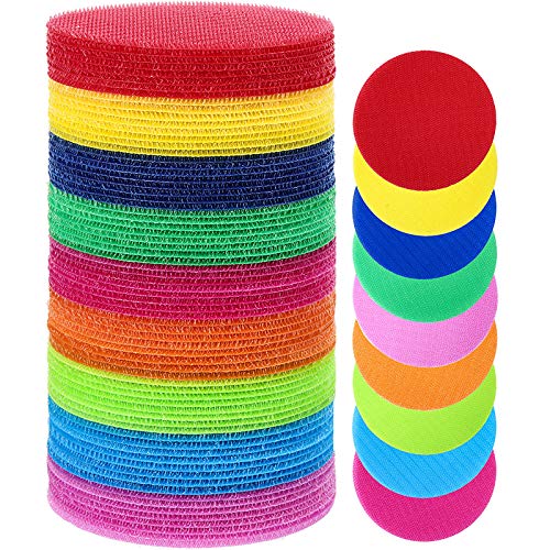 Book Cover 72 Pieces Carpet Spot Markers 4 Inches Non-skid Floor Spot Markers Circle Dot Floor Markers with 9 Color for Preschool, Kindergarten, Classroom and Sport