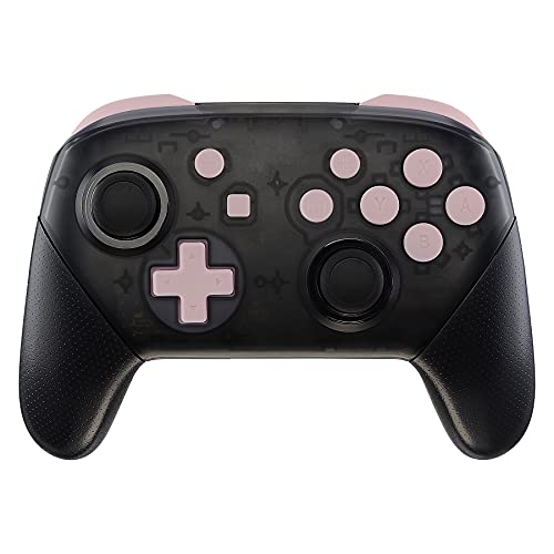 Book Cover eXtremeRate Cherry Blossoms Pink ABXY D-pad ZR ZL L R Keys for Nintendo Switch Pro Controller, Glossy DIY Replacement Full Set Buttons with Tools for Nintendo Switch Pro - Controller NOT Included