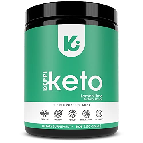 Book Cover KEPPI Exogenous Ketones Keto Salts BHB Powder Supplement: Ketone Supplement Formulated to Increase Energy, Burn Fat, Maintain Ketosis and Mental Focus Lemon Lime