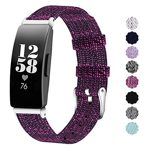 Book Cover NANW Compatible with Fitbit Inspire HR/Inspire/Inspire 2 Bands Large Small, Woven Fabric Accessories Strap Wristband Women Men for Inspire & Inspire HR Smartwatch