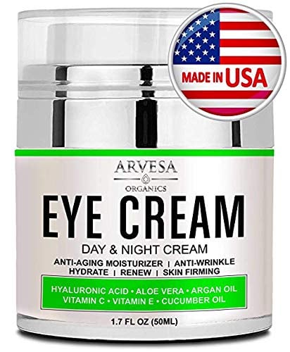 Book Cover Premium Eye Cream For Dark Circles and Puffiness - with Hyaluronic Acid - Vitamin C + E - Anti Aging Complex to Reduce Eye Bags - Wrinkles - Fine Lines - Puffiness - for Women & Men - Made in USA