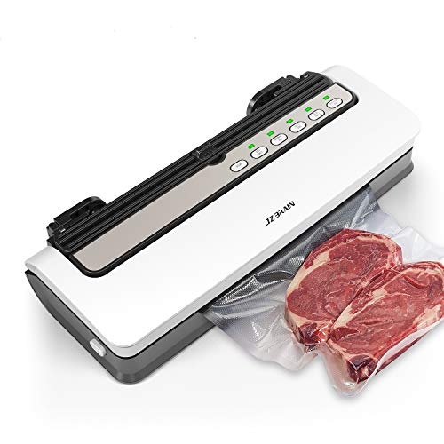 Book Cover JZBRAIN Vacuum Sealer, Automatic Air Sealing Machine For Food Saver, Compact Design,Lab Tested,Dry & Moist Food Modes