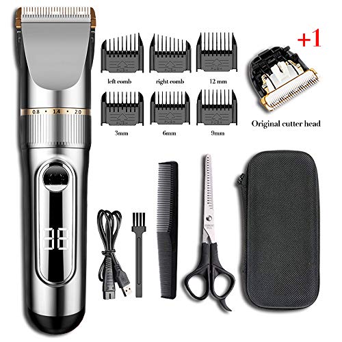 Book Cover Ensving Hair Clippers,2-Speed Professional Rechargeable Cordless Electric Hair Trimmer,Low Noise Beard Trimmer, Whole Body Washable Hair Cutting Kit, Multi-Purpose Haircut for Men,Baby,Children,Pet