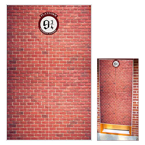 Book Cover Platform 9 And 3/4 King's Cross Station, Door Curtains, Red Brick Wall Backdrop Vinyl 78.7