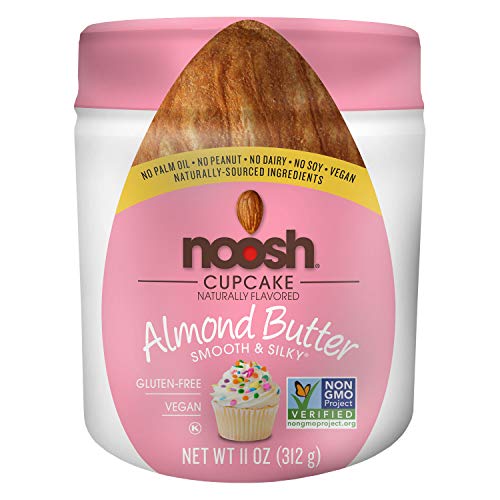 Book Cover NOOSH Cupcake Almond Butter Packets - Naturally Sourced Ingredients, Vegan, Gluten Free, Non GMO, Kosher, Peanut Free, Soy Free, Dairy Free, No Palm Oil… (11 oz Jar)