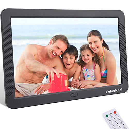 Book Cover CofunKool Digital Photo Frame 8 inches, HD Digital Picture Frame with 1920x1080 IPS Screen, Support 1080P Video, Music Player, Auto On/Off Timer, Calendar, Alarm, with Remote Control