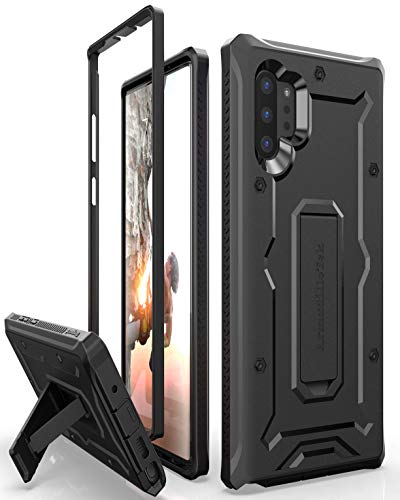 Book Cover ArmadilloTek Vanguard Designed for Samsung Galaxy Note 10+Plus / 5G Case (2019 Release) Military Grade Full-Body Rugged with Kickstand Without Built-in Screen Protector - Black