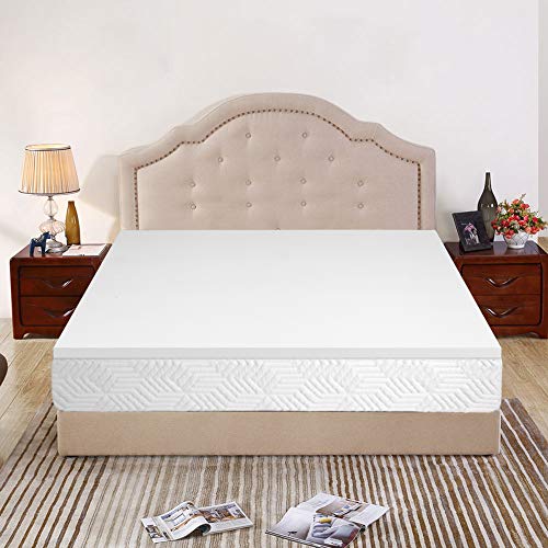 Book Cover DIMOTE Single Layer Twin Szie Soft Mattress Topper 2 Inch Breathable Memory Foam ...