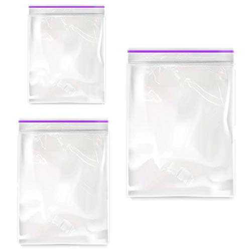 Book Cover 300 Pcs Small Bags for Jewelry - 2 Mil Clear Reclosable Poly Zipper Bags Sizes 1.5