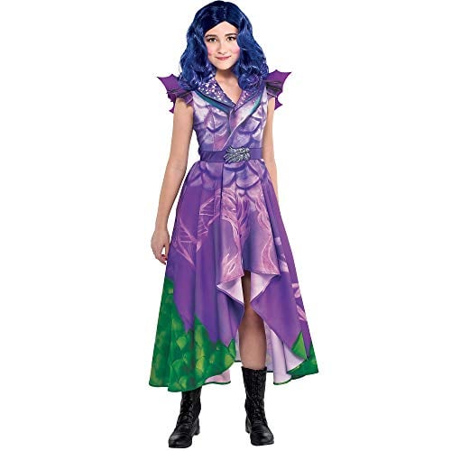 Book Cover Party City Descendants 3 Dragon Mal Costume for Children, Size Medium, Features Purple and Green Dragon Dress with Wings