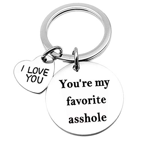 Book Cover Fashion Key Chain Ring Anniversary Birthday Gifts for Lover Hubby as An ordinary Gift(Your are my favorite)