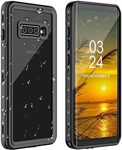 Book Cover ANTSHARE Galaxy S10+ Plus Waterproof Case S10 Plus Case IP68 Waterproof Dustproof Shockproof Case with Built-in Screen Protector, Full Body Sealed Underwater Protective Cover for S10 Plus(6.4')