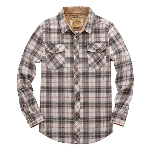 Book Cover Flannel Shirts for Men Plaid Regular Fit Long Sleeve Button Down Mens Flannel Shirts