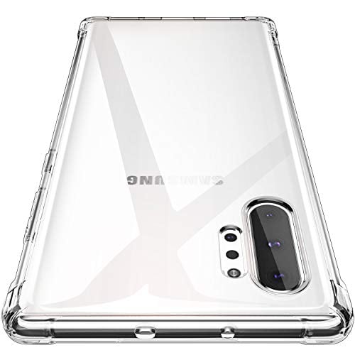 Book Cover AINOYA Compatible with Galaxy Note 10+ Note 10 Plus Case, Clear Anti-Scratch Shock Absorption Cover Case for Samsung Galaxy Note 10 Plus - Crystal Clear (Transparent)