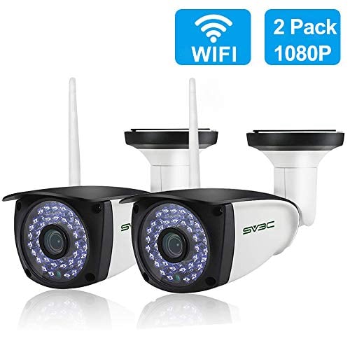 Book Cover [New 2 Pack] WiFi Camera Outdoor, SV3C 1080P HD Two Way Audio Security IP Cameras, Motion Detection Surveillance Camera, IR LED Night Vision CCTV Cameras for Indoor Outdoor, Support Max 128GB SD Card