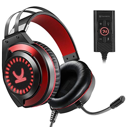 Book Cover VANKYO Gaming Headset CM7000 Pro PS4 Headset with 7.1 Surround Sound Stereo Xbox One Headset, Gaming Headphones with Noise Canceling Mic & Memory Foam Ear Pads for PC, PS5, Xbox One, Nintendo Switch