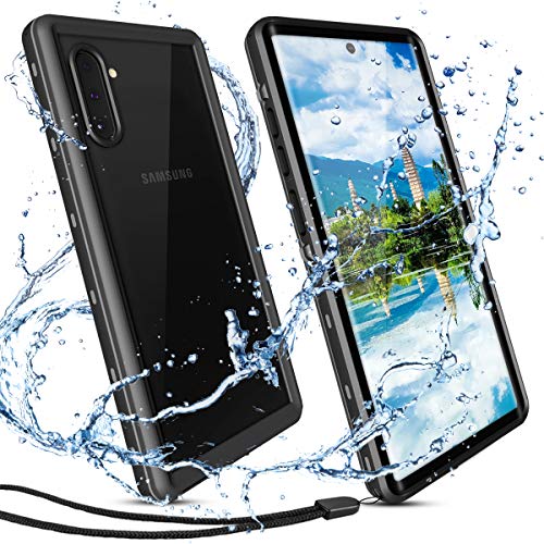 Book Cover Samsung Galaxy Note 10 Case - Galaxy Note 10 Waterproof Case Rugged Bumper Case Clear Samsung Note 10 Full Body Case Shock Proof Anti-Scratch Protection Case Cover for Men Women