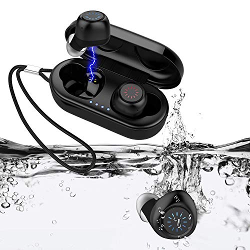 Book Cover HIFEER Q65 Wireless Earbuds Bluetooth 5.0 Waterproof IPX7 Headphones with Microphone HiFi Stereo Sound Noise Canceling Easy Pairing for Sport Running Gym