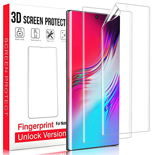Book Cover [2 Pack] QITAYO Screen Protector for Samsung Galaxy Note 10 Plus, TPU Clear Soft Film Anti-Scratch Screen Protector Compatible with Samsung Galaxy Note 10 Plus