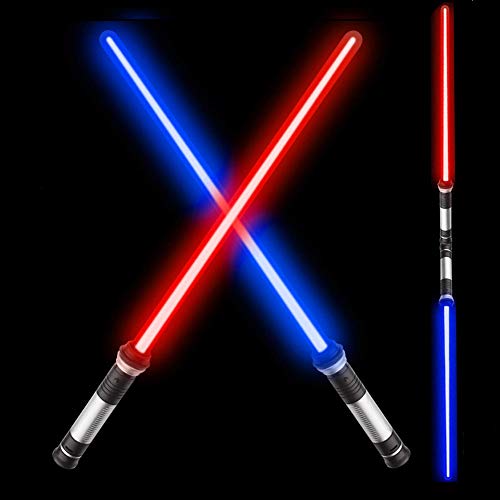 Book Cover OPASDH Laser Sword Light Up Saber 2-in-1 Led FX Dual Bladed Set with Sound (Motion Sensitive) and 7 Colors, Stocking Idea, Xmas Presents, Galaxy War Fighters and Warriors - 26