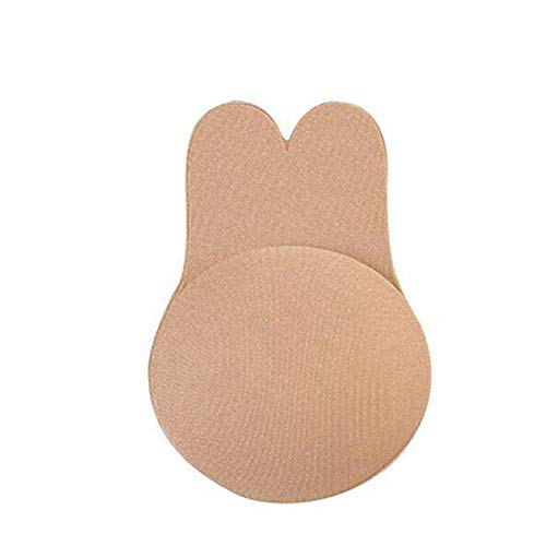 Book Cover TAKE YANKEE Sticky Bra Invisible Nipplecovers Strapless Pushup Bra Self Adhesive Push up Backless Bras (Beige, Small)