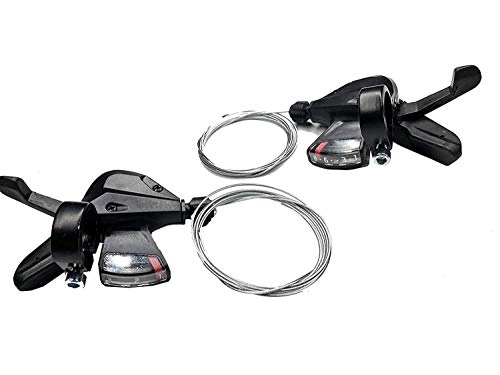 Book Cover Paraout Acera SL-M310 Rapid Fire Shifter 3x8 Speed Trigger Shift Levers Set with Inner Shift Cables Black