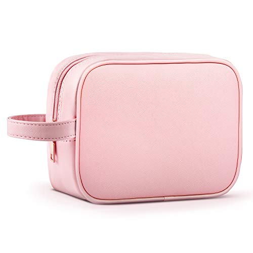 Book Cover NiceEbag Makeup Bag Travel Cosmetic Bag Portable Toiletry Pouch for Women Girls, Rose Gold