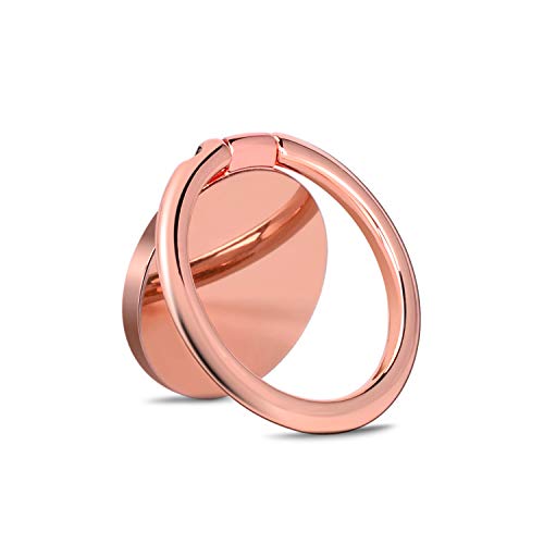 Book Cover Cell Phone Finger Ring Stand-360Â° Rotation Metal Ring Grip for Magnetic Car Mount Compatible with All Smartphone ðŸŽRose Gold