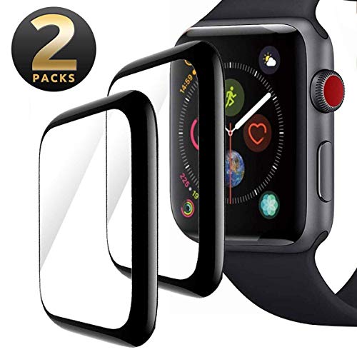 Book Cover NICEDAYM [2 - Pack] Apple Watch 42mm Screen Protector, Tempered Glass Scratch Resistant Full Coverage Anti-Bubble Film Screen Protector for iWatch 42mm Series 3/2/1