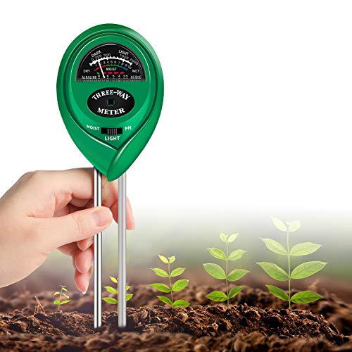Book Cover K KERNOWO Soil Test Kit, 3-in-1 Soil pH Meter with Moisture, Light and PH Tester for Garden, Farm, Lawn, Indoor & Outdoor (No Battery Needed)