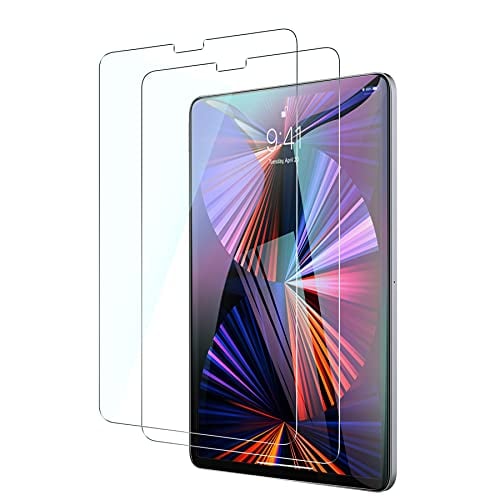 Book Cover Benazcap Screen Protector for iPad Pro 12.9 [2021 Upgrade] 2020/2018, [2 Pack] High Definition/iPad Pencil Support 9H Tempered Glass Screen Protector for iPad Pro 12.9 3rd/4th Generation