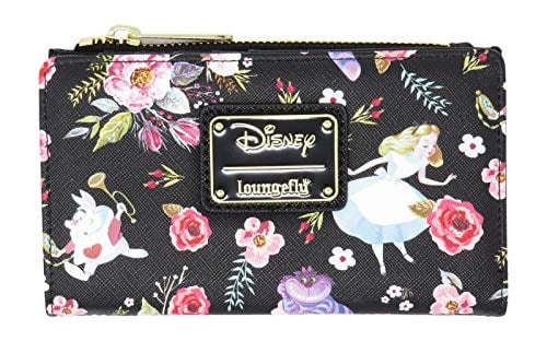 Book Cover Loungefly x Alice in Wonderland Character Floral Print Wallet