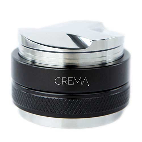 Book Cover Crema Coffee Products | 53mm Coffee Distributor/Leveler & Hand Tamper | Fits 54mm Breville Portafilter | Double Sided, Adjustable Depth | Beautiful Espresso Hand Tampers