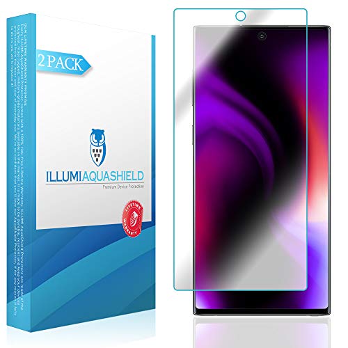 Book Cover ILLUMI AquaShield Screen Protector Compatible with Samsung Galaxy Note 10 (6.3 inch Display) (Compatible with Cases)(2-Pack) No-Bubble High Definition Clear Flexible TPU Film