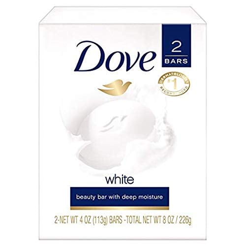 Book Cover Dove Beauty Bar, White 4 oz, 2 Bar
