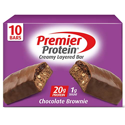 Book Cover Premier Protein 20g Protein bar, Chocolate Brownie, 2.08 Oz, (10Count)