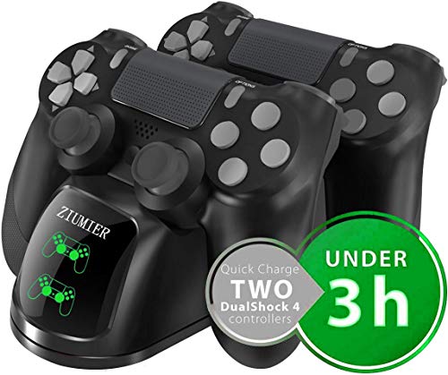 Book Cover Loovbee PS4 Controller Charger, Dual USB PS4 Controller Charging Station with LED Light Indicators, PlayStation 4 Charging Station for Playstation4 / PS4 / PS4 Slim / PS4 Pro Controller