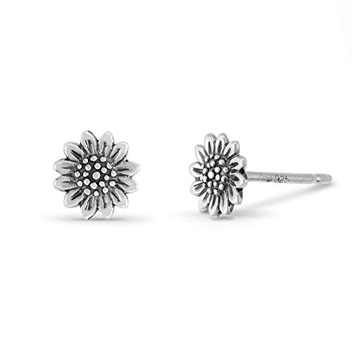 Book Cover Boma Jewelry Sterling Silver Sunflower Stud Earrings