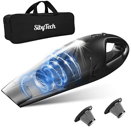 Book Cover Sibytech Handheld Vacuum Cleaner, Dust Buster Cordless Rechargeable Hand Vacuum with Powerful Suction for Home, Car Cleaning