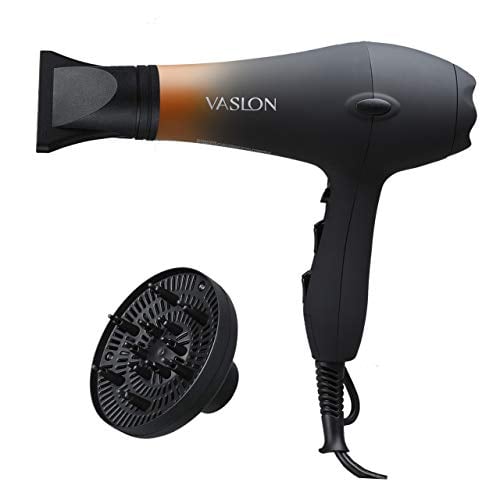 Book Cover VASLON Salon Grade Professional Hair Dryer 1875W AC Motor Negative Ionic Ceramic Blow Dryer With 2 Speed and 3 Heat Settings Cold Shot Button, Diffuser and Concentrator