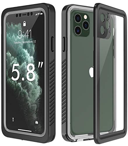 Book Cover SPIDERCASE Designed for iPhone 11 Pro Case, Built-in Screen Protector Clear Full Body Heavy Duty Protection Shockproof Anti-Scratched Rugged Case for iPhone 11 Pro 5.8 inch 2019