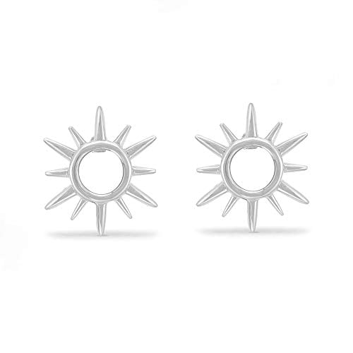Book Cover Boma Jewelry Sterling Silver Sunburst Sun Open Circle Stud Earrings