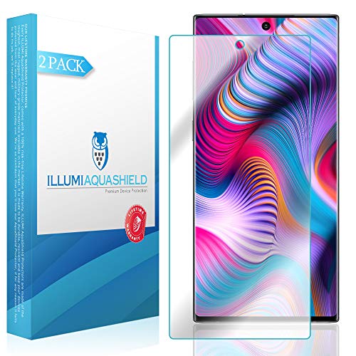 Book Cover ILLUMI AquaShield Screen Protector Compatible with Samsung Galaxy Note 10+ Plus (Note 10+ 5G, 6.8 inch Display) (Compatible with Cases)(2-Pack) No-Bubble High Definition Clear Flexible TPU Film