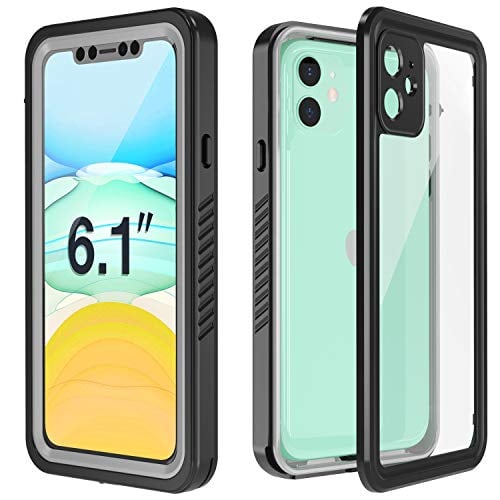 Book Cover SPIDERCASE Designed for iPhone 11 Case, Built-in Screen Protector Clear Full Body Heavy Duty Protection, Shockproof Anti-Scratched Rugged Case for iPhone 11 6.1 inch 2019