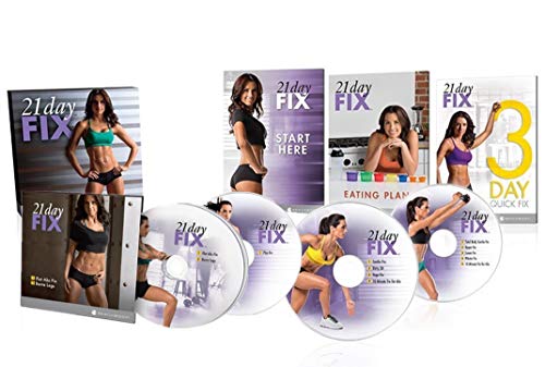 Book Cover BQN Uode 21 Day Fix Workout Program 4 DVD Set with Eating Plan