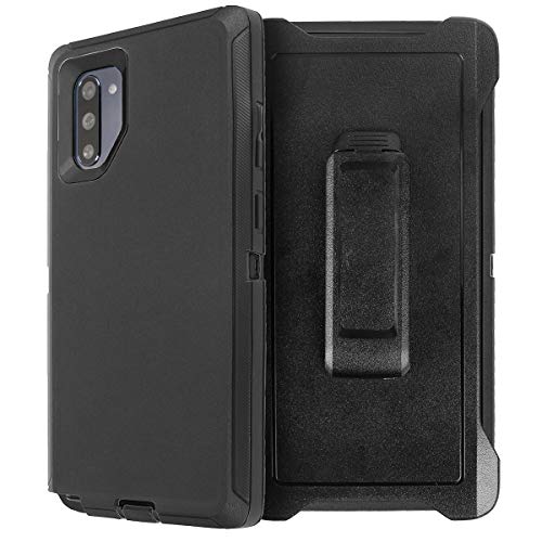Book Cover AICase for Galaxy Note 10 Belt-Clip Holster Case, Full Body Rugged Heavy Duty Case with Screen Protector, Shock/Drop/Dust Proof 3-Layer Protection Cover for Samsung Galaxy Note 10