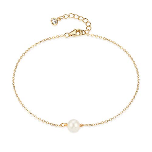 Book Cover Women Dainty Bracelet,14k Gold Plated/Sterling Silver Cute Satellite Bracelet Beads Chain Layered Coin Charm Link Bracelet Minimal Jewelry