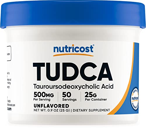 Book Cover Nutricost Tudca Powder 25 Grams (Tauroursodeoxycholic Acid) - Gluten Free, Non-GMO