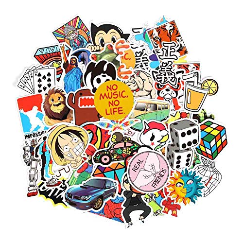 Book Cover 9 Series Cool Laptop Stickers Pack 100 pcs Stickers Bomb Variety for Adults Teens Graffiti Vinyl Decal for Skateboard Computer Motorcycle Bicycle Luggage (A)