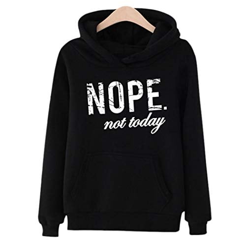 Book Cover GoodKE Women Ladies Casual Sweatshirt Long Sleeve Hooded Pullover Fashion Hoodies with Pocket Black White Grey